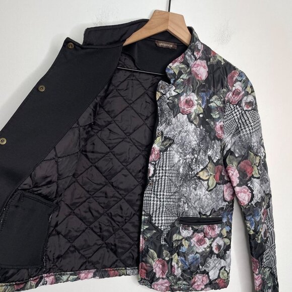 aNYplace Floral Quilted Bomber Jacket Women's Size Medium‎ - Picture 7 of 9